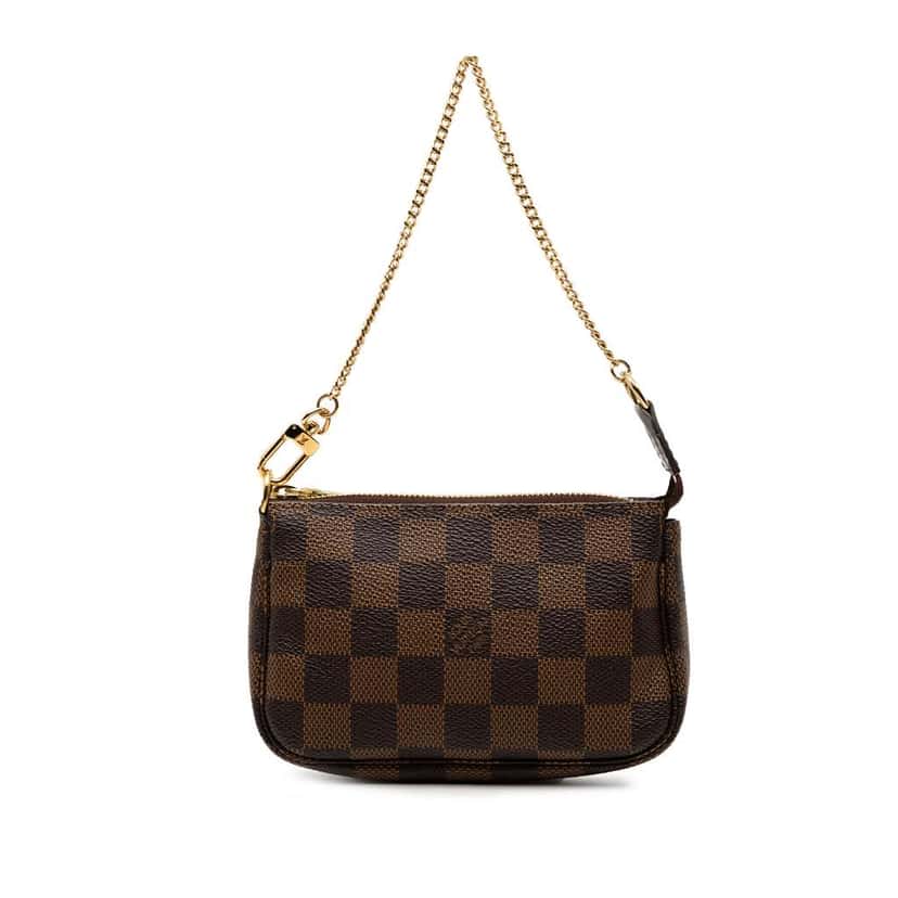 Louis Vuitton Damier Ebene Mini Pochette Accessoires Brown Very good condition - Front View
