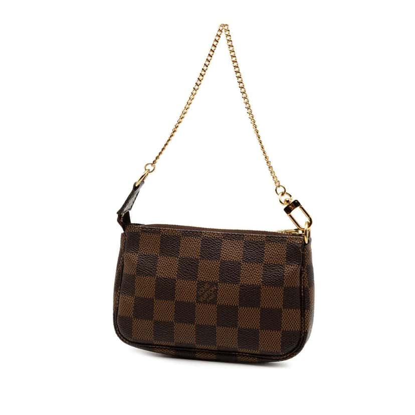 Louis Vuitton Damier Ebene Mini Pochette Accessoires Brown Very good condition - Back View