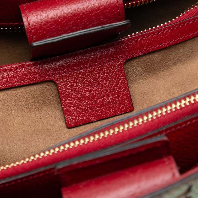 Gucci Medium GG Supreme Tian Bamboo Shopper Satchel Brown Canvas Good condition - Box View