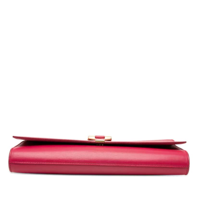Saint Laurent Leather Chyc Ligne Clutch Pink Leather Very good condition - Inside View