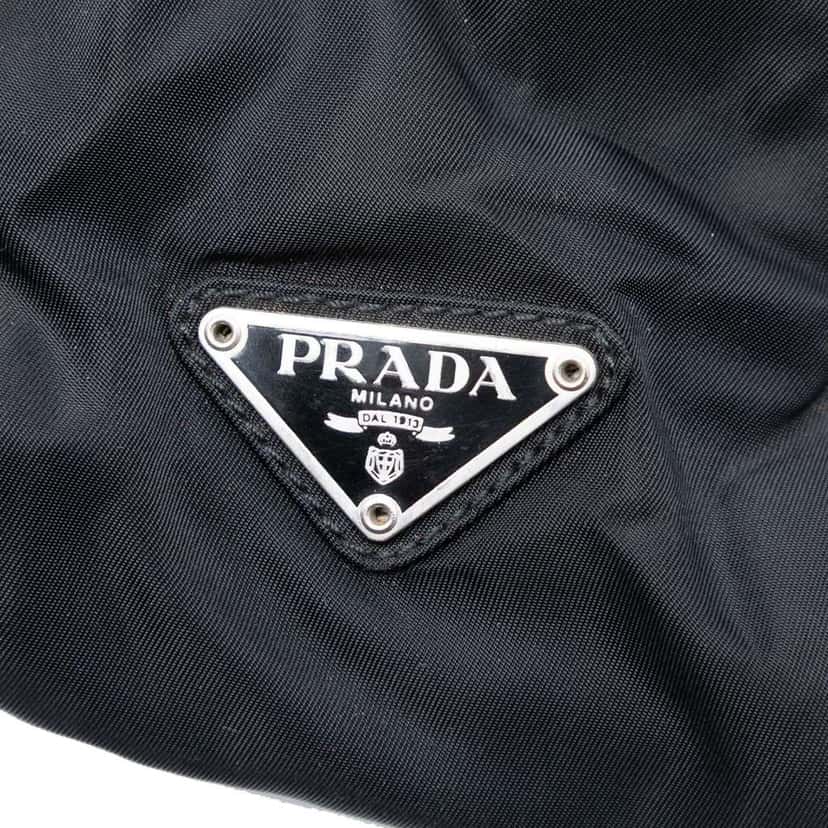 Prada Tessuto Acrylic Handle Bag Black Very good condition - Box View