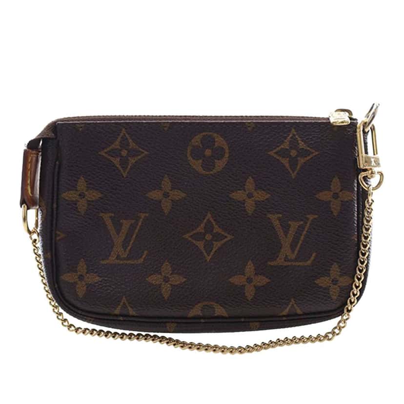 Louis Vuitton Monogram Mini Pochette Accessoires Brown Very good condition - Back View