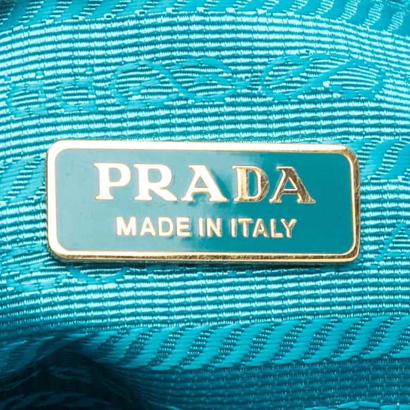 Prada Tessuto Canapa Logo Bow Satchel Blue Very good condition - Box View