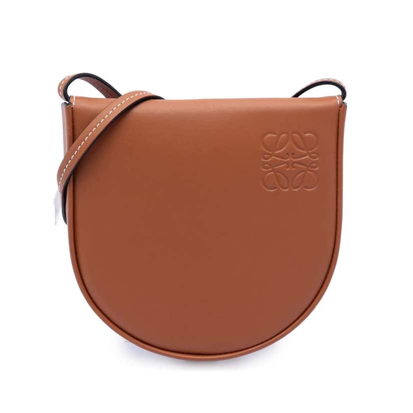 Loewe Small Soft Calfskin Heel Pouch Brown Leather Very good condition - Front View