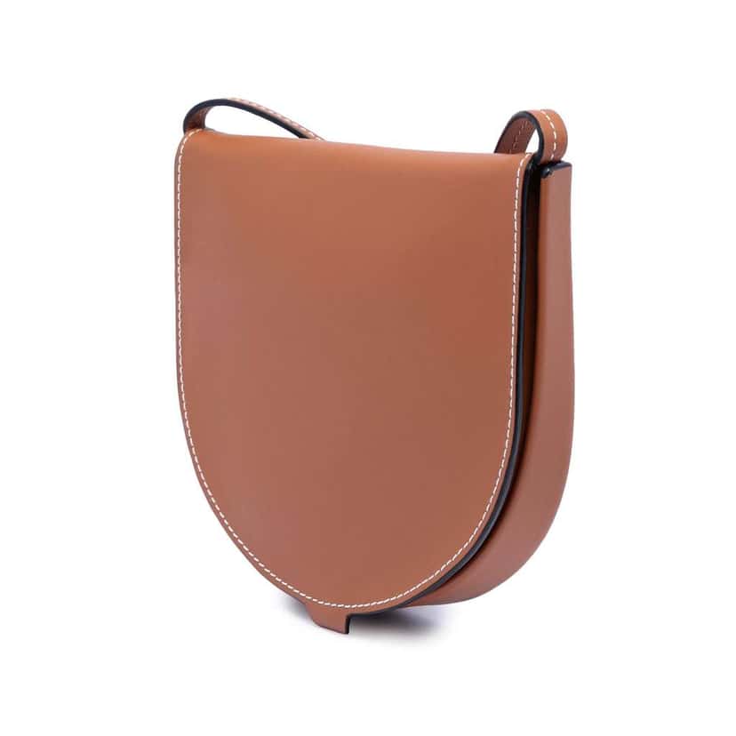 Loewe Small Soft Calfskin Heel Pouch Brown Leather Very good condition - Back View