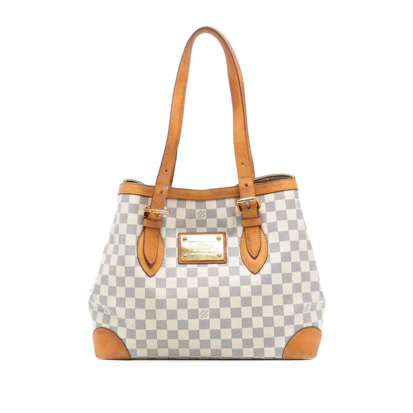 Louis Vuitton Damier Azur Hampstead MM White Good condition - Front View