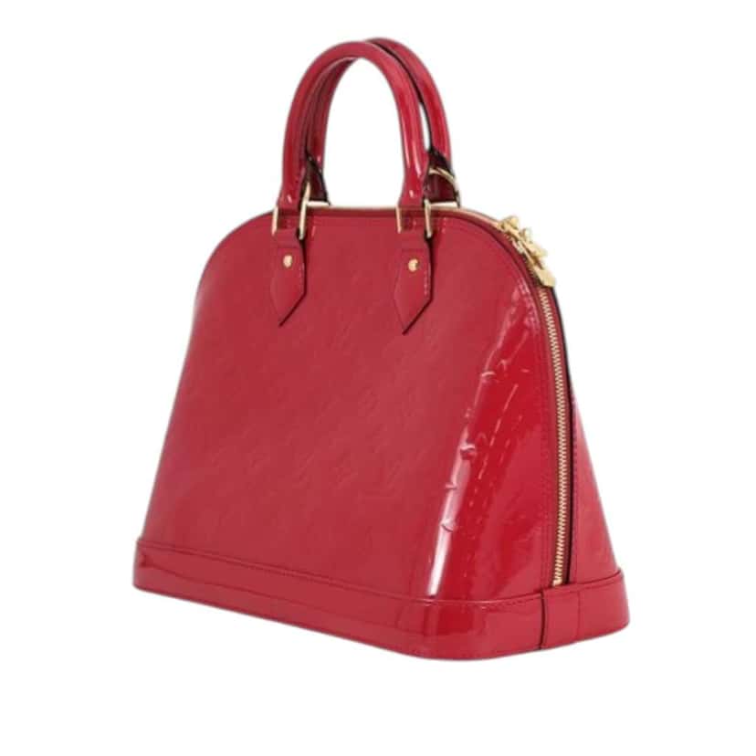 Louis Vuitton Monogram Vernis Alma PM Red Leather Good condition - Back View