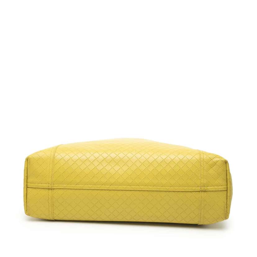 Bottega Veneta Leather Intrecciomirage Tote Yellow Leather Very good condition - Inside View