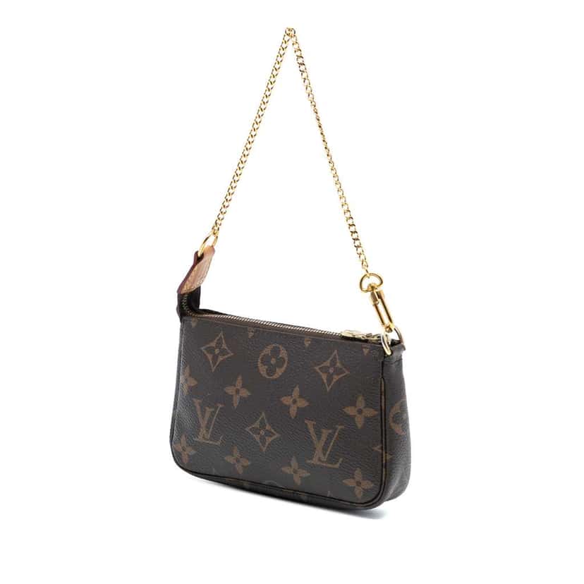 Louis Vuitton Monogram Mini Pochette Accessoires Brown Very good condition - Back View