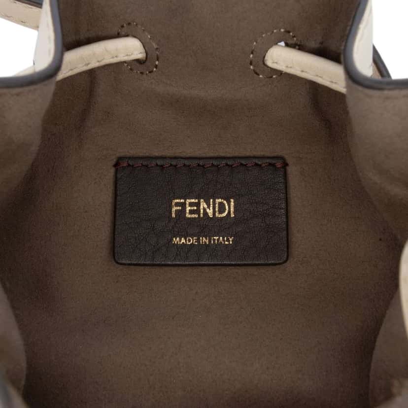 Fendi Mini Zucca Suede Mon Tresor Bucket Bag Orange Leather Very good condition - Box View