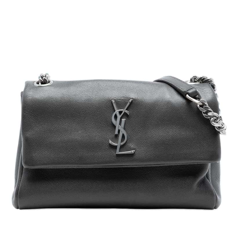 Saint Laurent Medium Grain De Poudre West Hollywood Crossbody Black Leather Very good condition - Front View