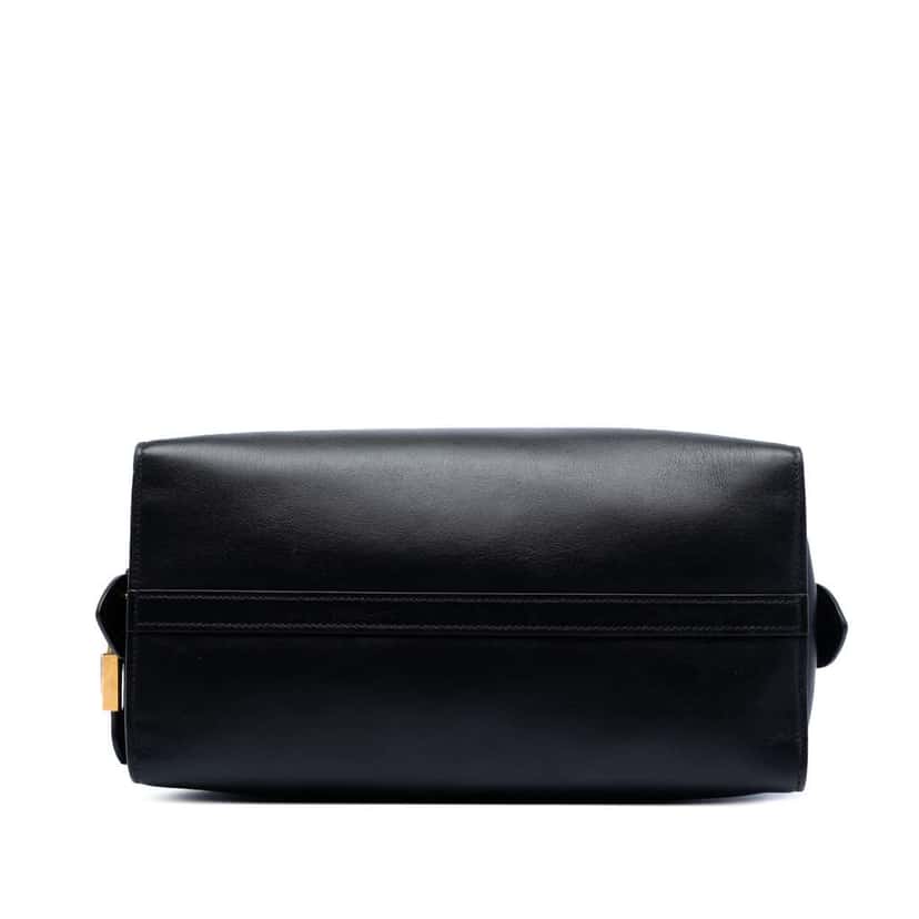 Prada Medium Saffiano Trimmed City Calf Greca Esplanade Satchel Black Leather Very good condition - Inside View
