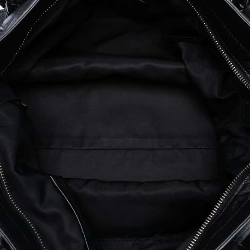 Burberry Tonal Check Nylon Shoulder Bag Black Very good condition - Model View