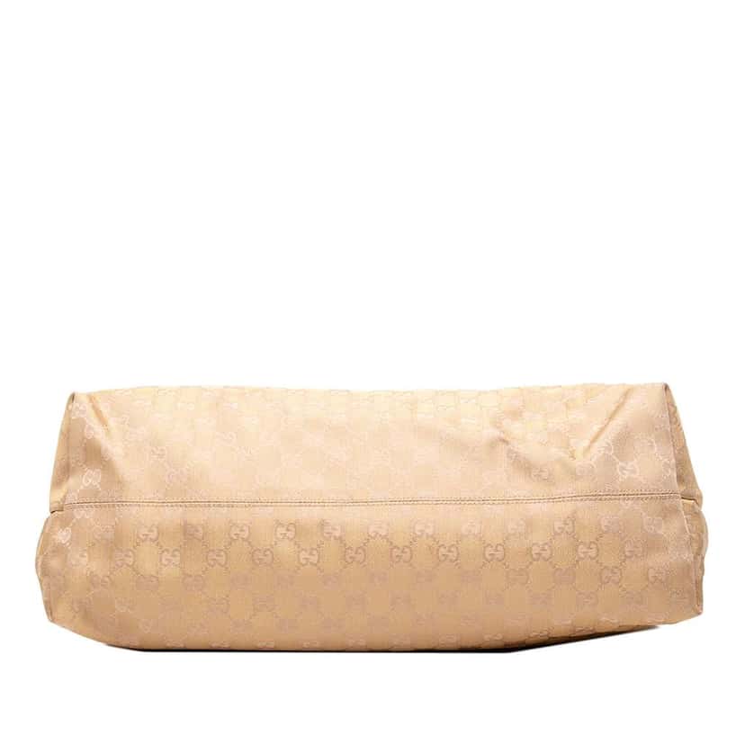 Gucci GG Canvas Web Tote Gold Canvas Very good condition - Inside View