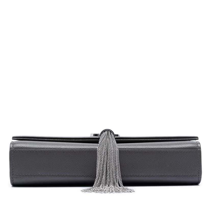 Saint Laurent Small Grain de Poudre Monogram Kate Tassel Crossbody Black Leather Very good condition - Inside View