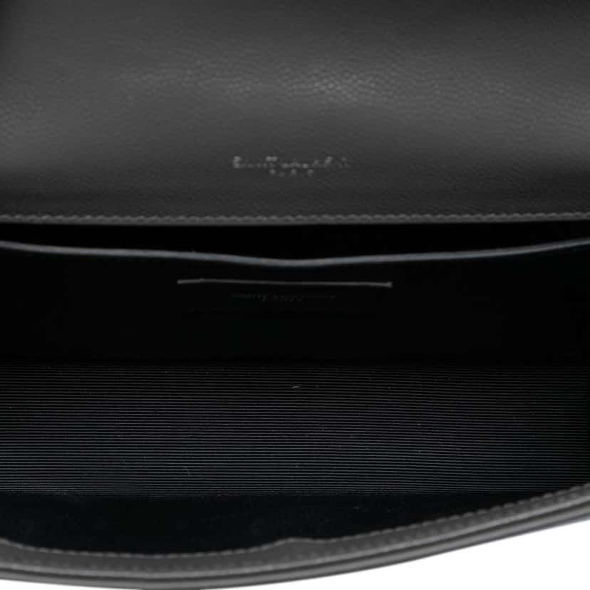 Saint Laurent Small Grain de Poudre Monogram Kate Tassel Crossbody Black Leather Very good condition - Model View