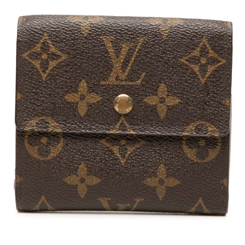 Louis Vuitton Monogram Portefuille Elise Trifold Wallet Brown Very good condition - Front View