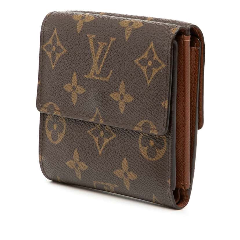 Louis Vuitton Monogram Portefuille Elise Trifold Wallet Brown Very good condition - Back View