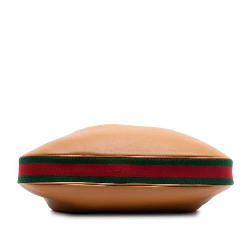 Gucci Medium Leather Web Attache Crossbody Brown Leather Very good condition - Inside View