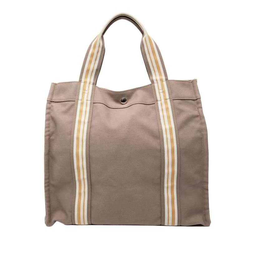 Hermès Canvas Sac De Plage Brown Canvas Very good condition - Front View