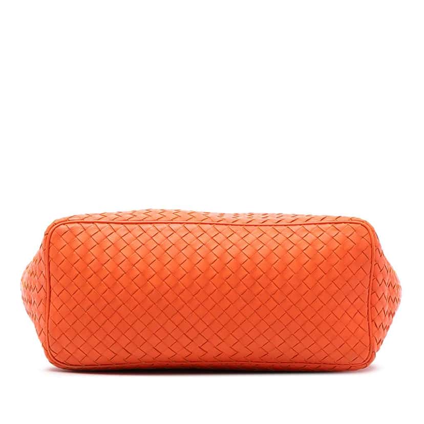 Bottega Veneta Nappa Intrecciato Shoulder Bag Orange Leather Very good condition - Inside View