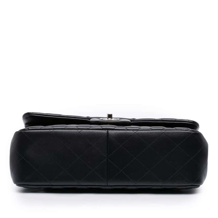 Chanel Jumbo Classic Lambskin Double Flap Black Leather Very good condition - Inside View