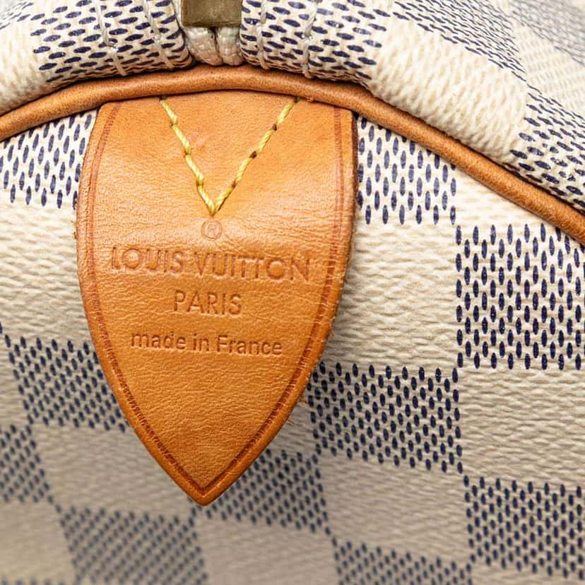 Louis Vuitton Damier Azur Speedy 30 White Very good condition - Box View