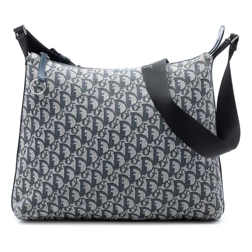 Dior Diorissimo Trotter Canvas Crossbody Blue Canvas Very good condition - Front View