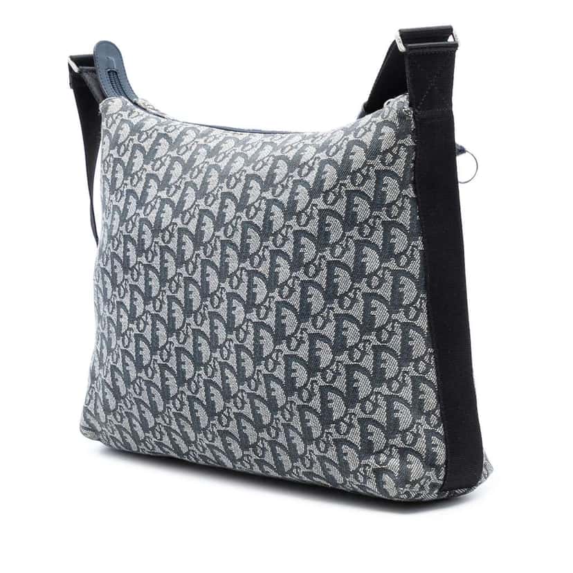 Dior Diorissimo Trotter Canvas Crossbody Blue Canvas Very good condition - Back View