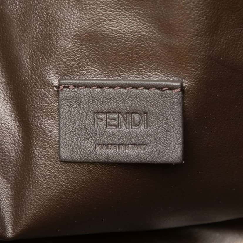 Fendi Zucca Embossed Technical Fabric Cosmetic Pouch Yellow Very good condition - Box View