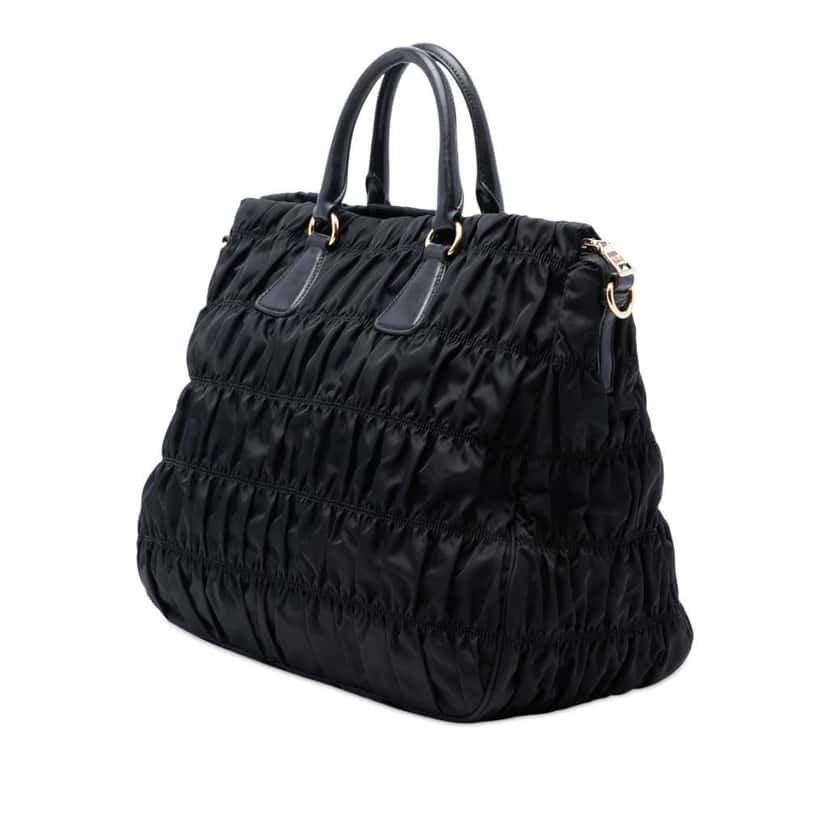 Prada Tessuto Gaufre Satchel Black Very good condition - Back View