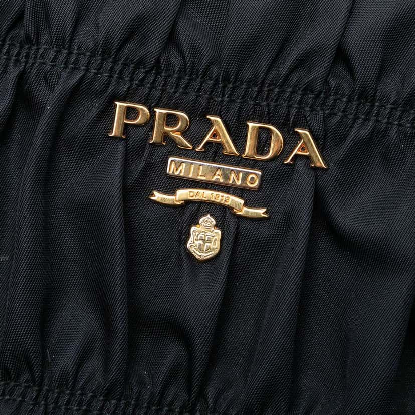Prada Tessuto Gaufre Satchel Black Very good condition - Box View