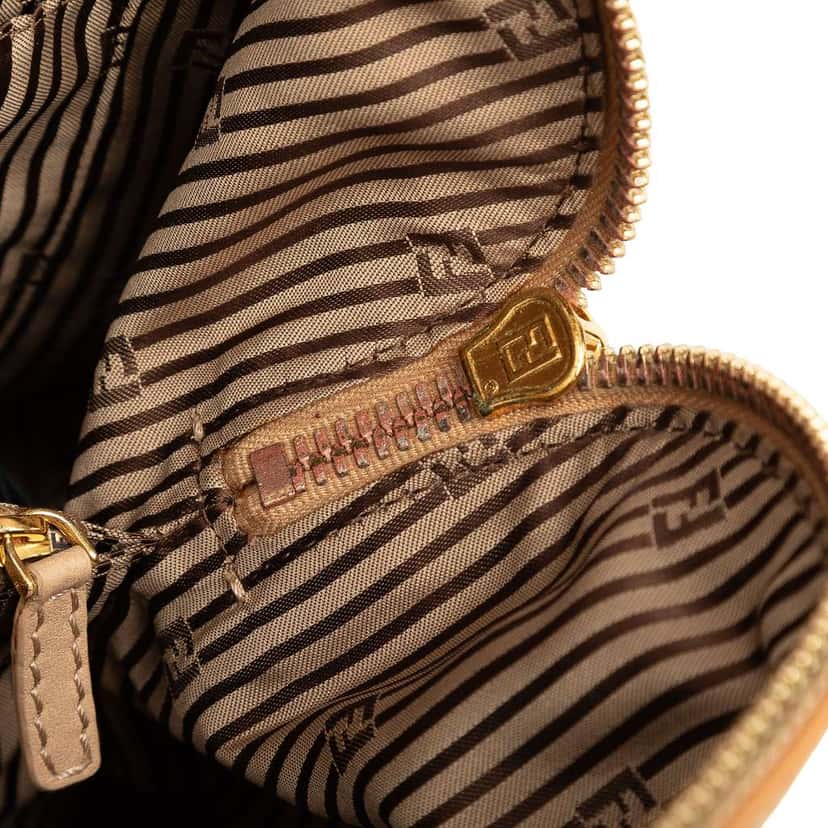 Fendi Small Tricolor Leather Colorblock Chameleon Satchel Brown Leather Very good condition - Box View