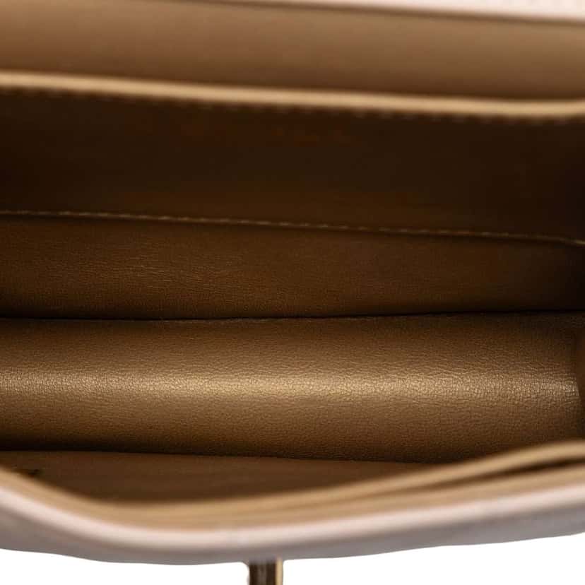 Chanel Small Quilted Lambskin Chic Pearls Flap Brown Leather Very good condition - Model View