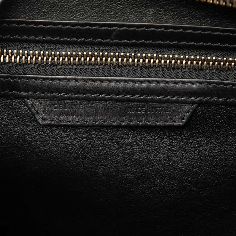 Celine Mini Bicolor Canvas and Leather Luggage Tote Brown Canvas Very good condition - Box View