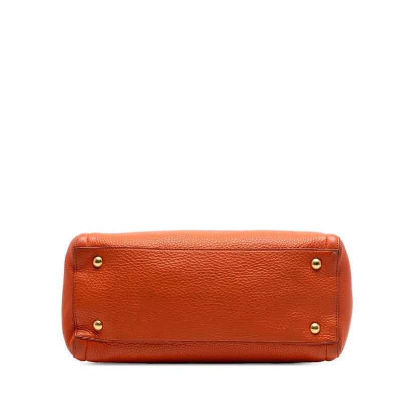 Prada Vitello Daino Open Convertible Tote Orange Leather Very good condition - Inside View