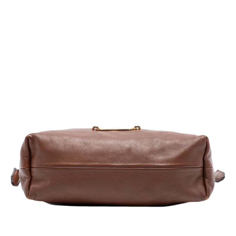 Burberry House Check Canvas and Calfskin Little Crush Crossbody Brown Leather Very good condition - Inside View