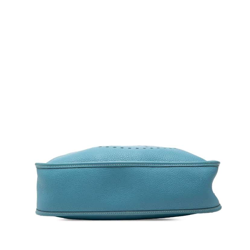 Hermès Clemence Evelyne GM Blue Leather Very good condition - Inside View