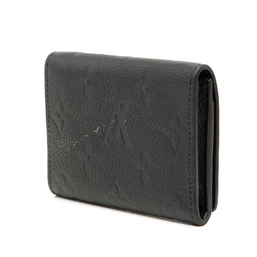 Louis Vuitton Monogram Empreinte Business Card Holder Black Leather Very good condition - Back View