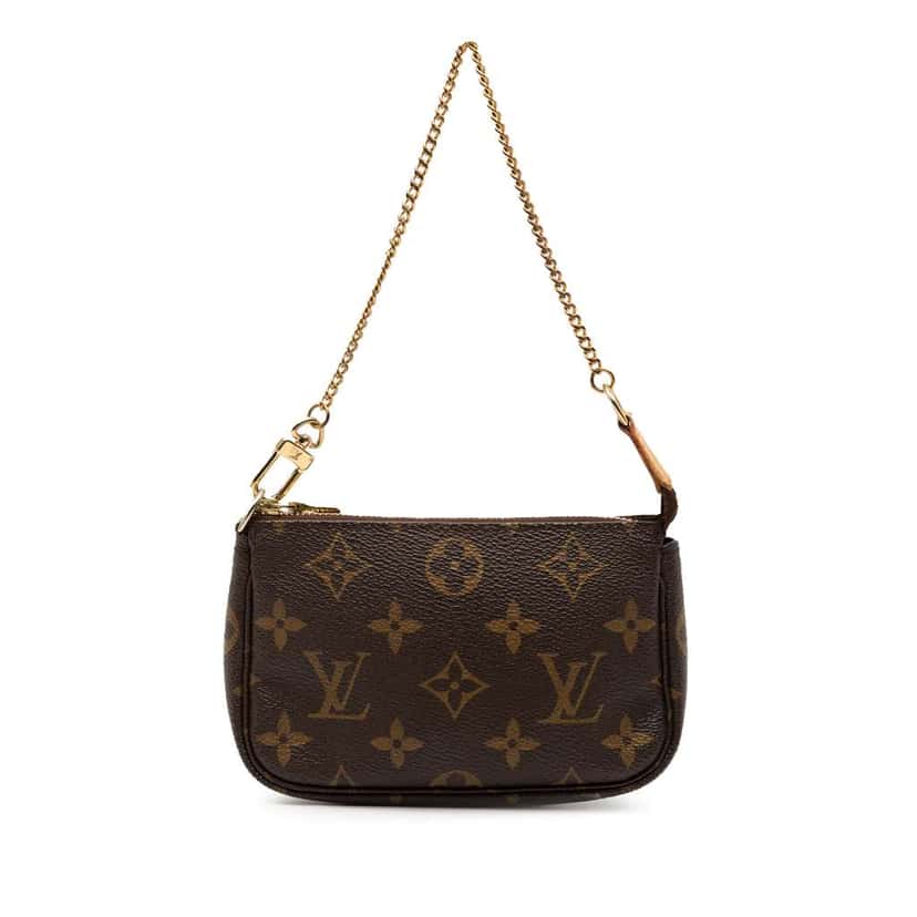 Louis Vuitton Monogram Mini Pochette Accessoires Brown Very good condition - Front View
