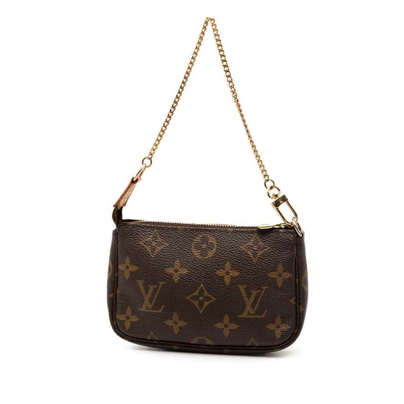 Louis Vuitton Monogram Mini Pochette Accessoires Brown Very good condition - Back View