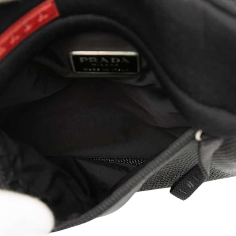 Prada Tessuto Zip Top Sport Crossbody Black Very good condition - Model View