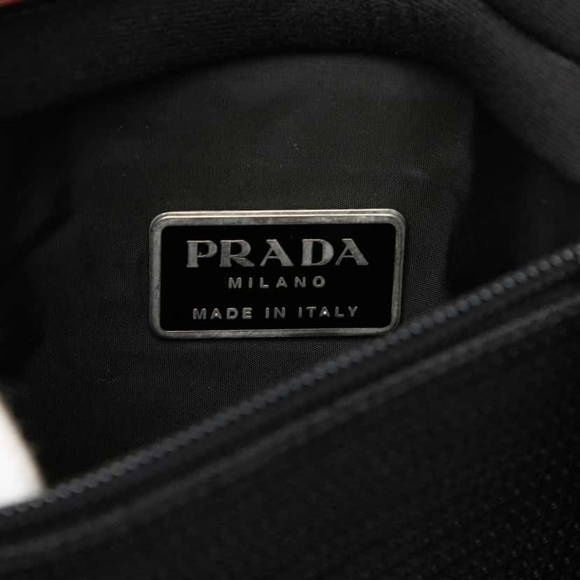 Prada Tessuto Zip Top Sport Crossbody Black Very good condition - Box View