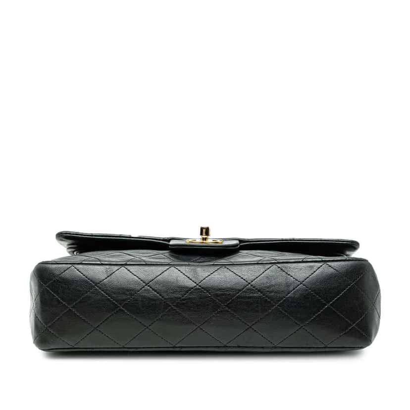 Chanel Medium Classic Lambskin Double Flap Black Leather Very good condition - Inside View