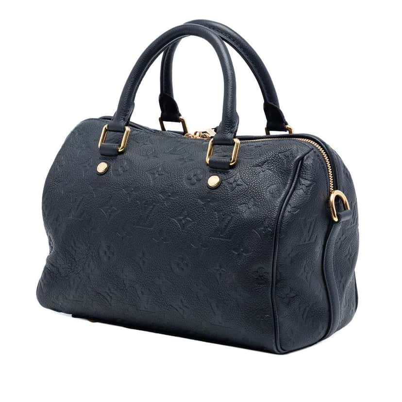 Louis Vuitton Monogram Empreinte Speedy Bandouliere 25 Blue Leather Very good condition - Back View