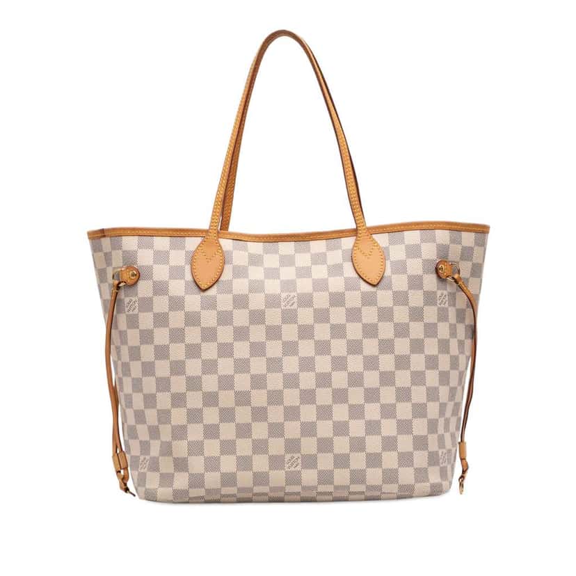 Louis Vuitton Damier Azur Neverfull MM White Very good condition - Front View
