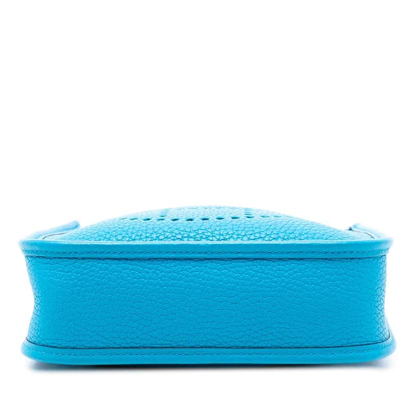 Hermès Clemence Evelyne TPM Blue Leather Good condition - Inside View