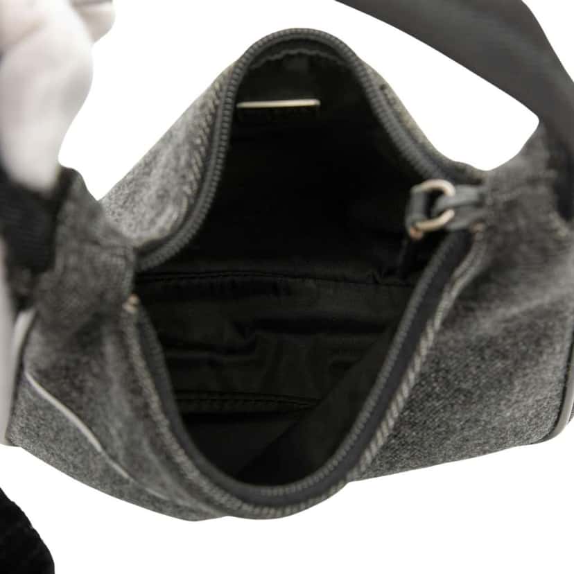 Prada Sports Line Wool Shoulder Bag Grey Wool Very good condition - Model View