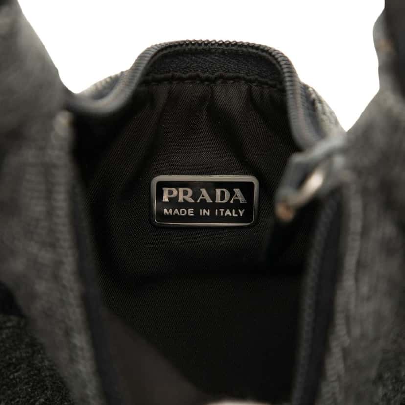 Prada Sports Line Wool Shoulder Bag Grey Wool Very good condition - Box View