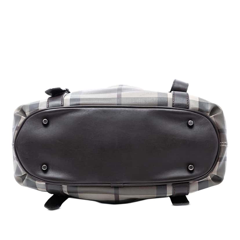 Burberry Small Smoke Check Coated Canvas Northfield Satchel Brown Canvas Very good condition - Inside View